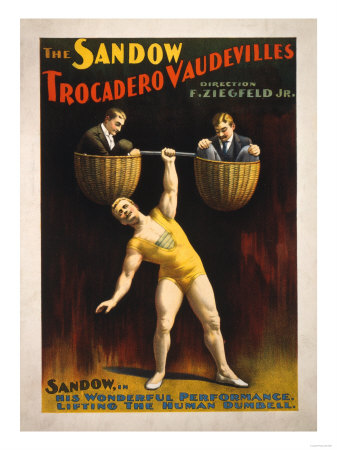 Buy The Sandow Trocadero Vaudevilles Weightlifting Poster at AllPosters.com