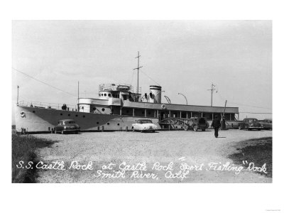 View of SS Castle Rock at Castle Rock Dock - Smith River, CA