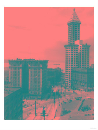 Frye Hotel & Smith Tower Photograph - Seattle, WA