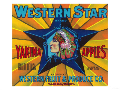Western Star Apple Label - Yakima, WA