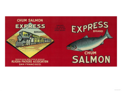 Express Salmon Can Label - San Francisco, CA