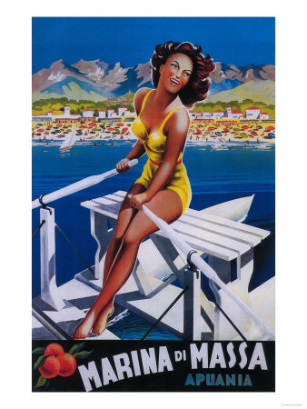 Apuania, Italy - Massa Marina Travel Poster