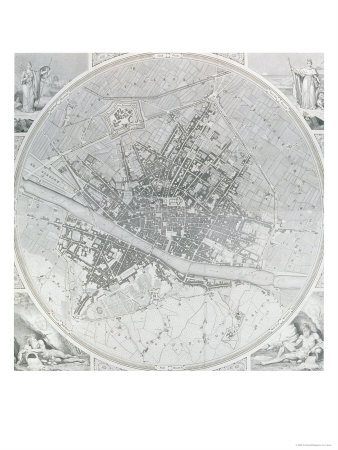 Map of Florence, 1843 and 1866