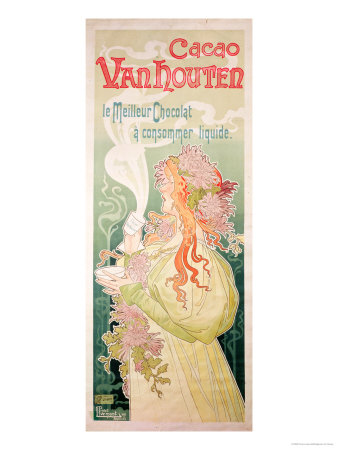 Poster Advertising Cacao Van Houten, Belgium, 1897