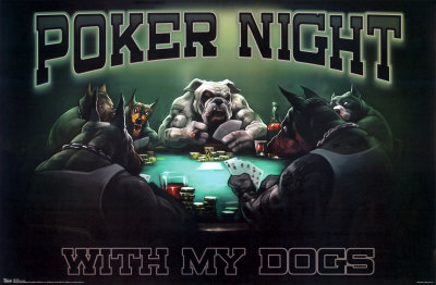 Poker With My Dogs Poster