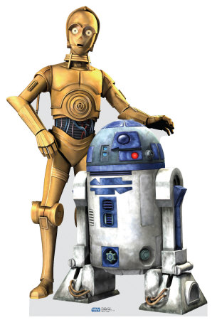 C3PO and R2D2- Clone Wars Posters
