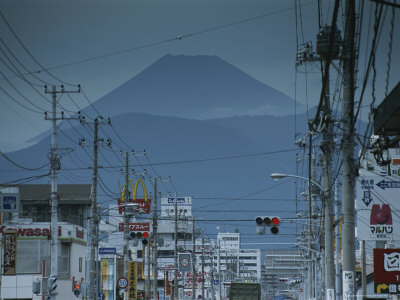 The View of Mt. Fuji is Obscured By Urban Sprawl