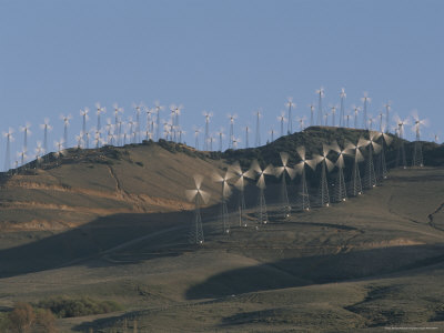 Buy Rows of Spinning Wind Turbines Generate Electricity at AllPosters.com