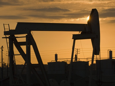 Oil Rig at Sunrise in Los Cerritos Wetlands, a Trust For Public Land