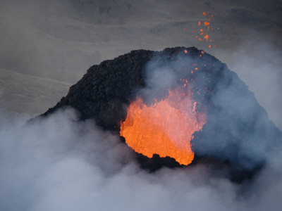 Pacaya Volcano Erupting at First Light Near Guatemala City