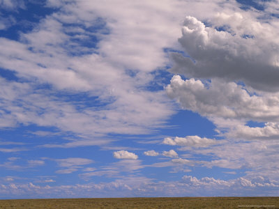 Cumulus Clouds Boiling Over a Wyoming Prairie in Late Summer