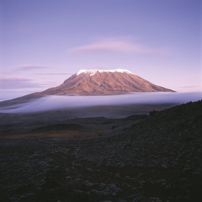 Buy View of Snow-Capped Mount Kilimanjaro From Mawenzi Tarn at AllPosters.com