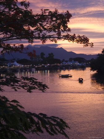 Sunset over Passenger Sampans on Sarawak River