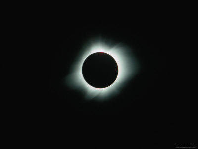 Silhouette of the Moon During the Total Solar Eclipse, Mauna Loa, 11th of July, 1991