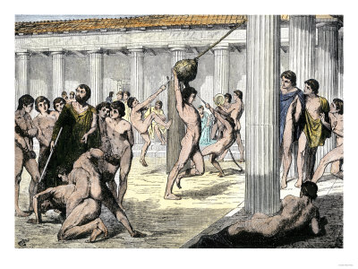 Ancient Greece  Kids on Athletic Instruction Of Spartan Boys  Ancient Greece Posters