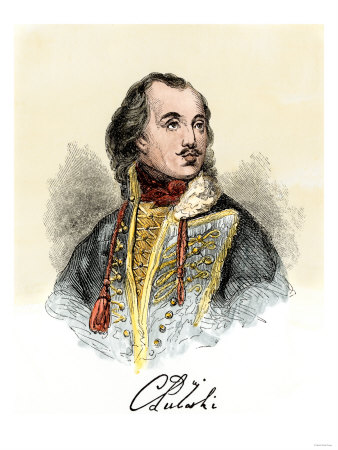 Polish Nobleman Casimir Pulaski, with His Signature