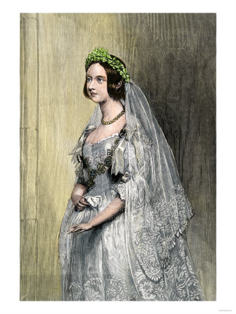 Queen Victoria on Her Wedding Day
