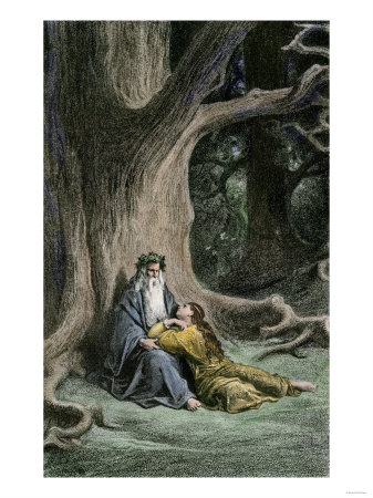 Merlin and Vivian in the Forest, from Legends of King Arthur