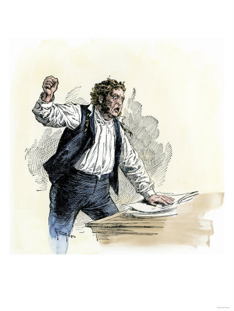 Abolitionist Elijah P. Lovejoy Denouncing Slave Owners before the Us Congress, 1830s