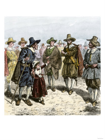 Captain Alden Accused by a Child During the Salem Witchcraft Hysteria, 1690s