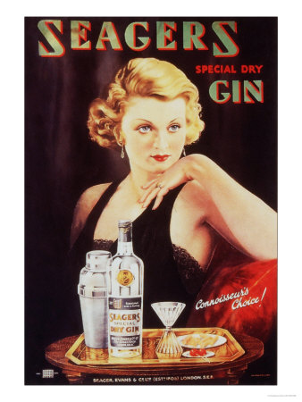 Seagers, Glamour Gin Cocktails, UK, 1930