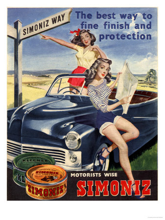 Simoniz Cars Wax Polish Sex Objects Sexism Discrimination, UK, 1950