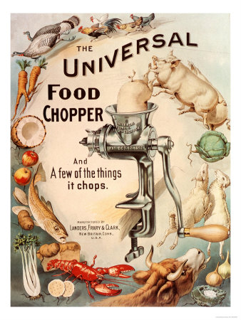 Food Choppers Mincers the Universal Cooking Appliances Gadgets, USA, 1890