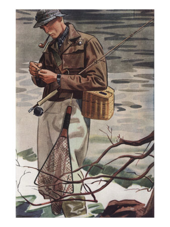 Fishing Smoking Pipes Cigarettes Smoking, USA, 1930