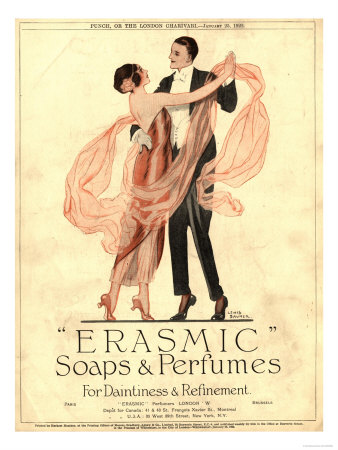 Erasmic Soap Perfume, Evening-Dress Dancing, UK, 1920