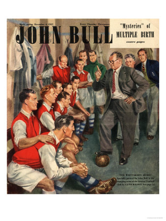 John Bull, Arsenal Football Team Changing Rooms Magazine, UK, 1947 Poster