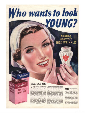 Tokalon, Wrinkles Face Skin Care Creams, UK, 1939