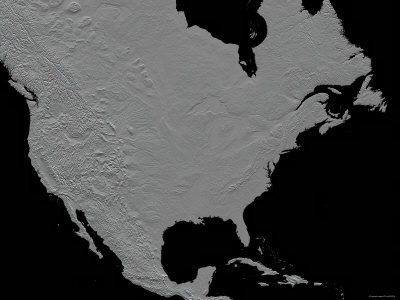 Stereoscopic View of North America
