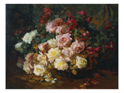 Mixed Bouquet of Roses. Bischoff, 1915