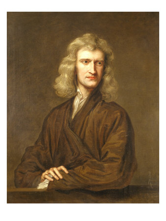 Portrait of Sir Isaac Newton, the Great Philosopher, Mathematician and Astronomer