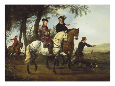 Landscape with Sportsmen Setting Out For the Hunt, c.Early 1650S
