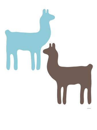 Buy Blue Llama Couple at AllPosters.com