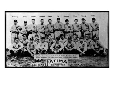 Detroit, MI, Detroit Tigers, Team Photograph, Baseball Card Poster
