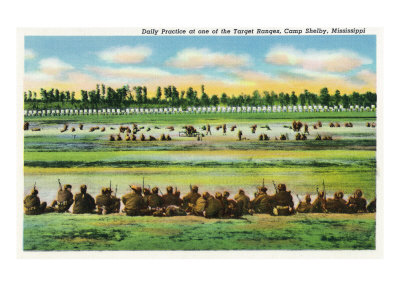 Camp Shelby, Mississippi, View of Soldiers Practicing at the Target Range
