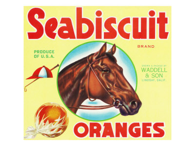 Lindsay, California, Seabiscuit Brand Citrus Label