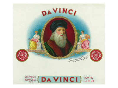 Da Vinci Brand Cigar Box Label, Leonardo da Vinci