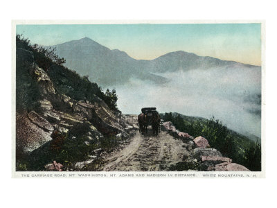 White Mountains, New Hampshire, Carriage Road View of Mt Washington, Adams