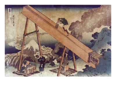In the Totomi Mountains, Japanese Wood-Cut Print