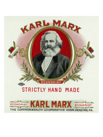 Karl Marx Brand Cigar Box Label, Karl Marx