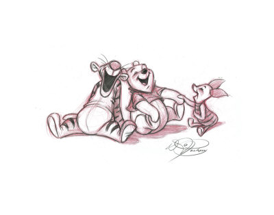 Tigger, Pooh, and Piglet Share a Giggle