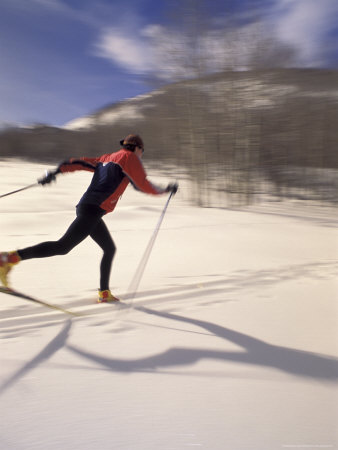 Woman Skiing Buy at Art.com