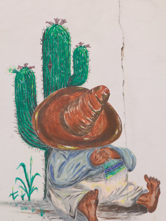 Mexican Cafe Mural, Presidio Historic District, Tucson, Arizona, USA