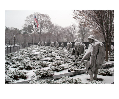 Korean War Memorial Snow Scene Photo 2