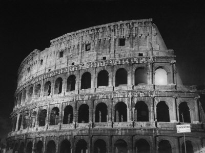 View of the Ruins of the Colosseum in the City of Rome