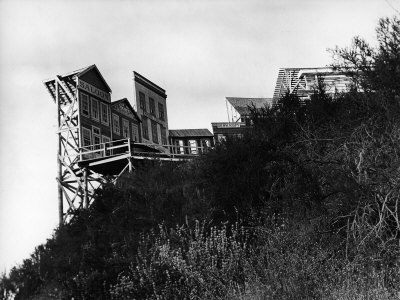 Movie Set Used in Production of Westerns Built on the Edge of a Hill of the Paramount Studios Ranch