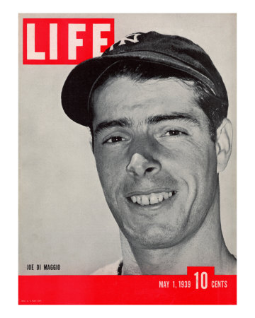 NY Yankee slugger Joe DiMaggio, May 1, 1939